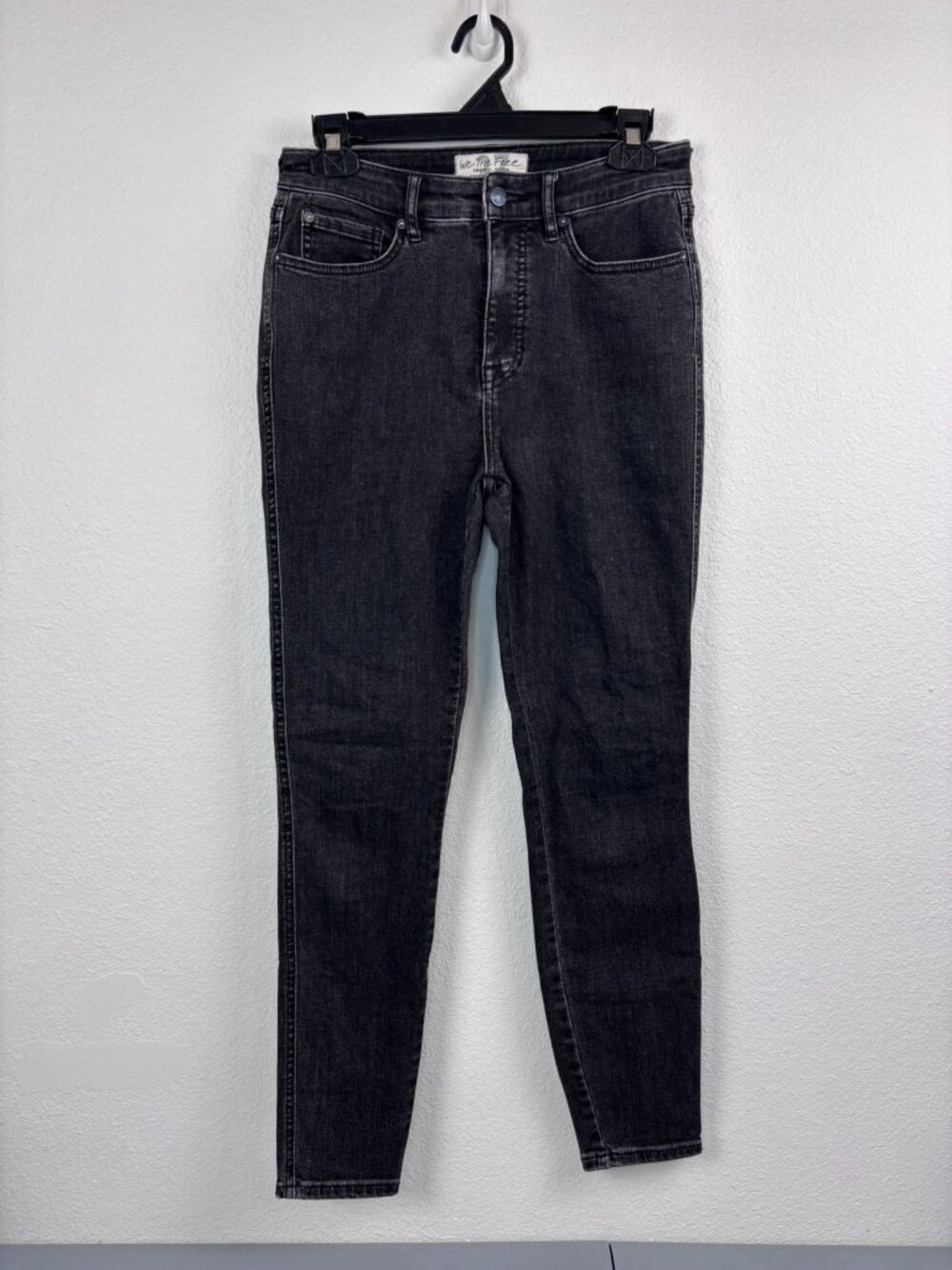 We the Free CRVY 27 black wash high waisted stretch skinny jeans denim casual